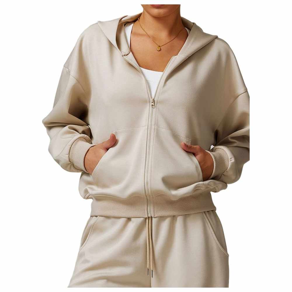 كون - جاكيت نسائي خفيف واسع - بيج