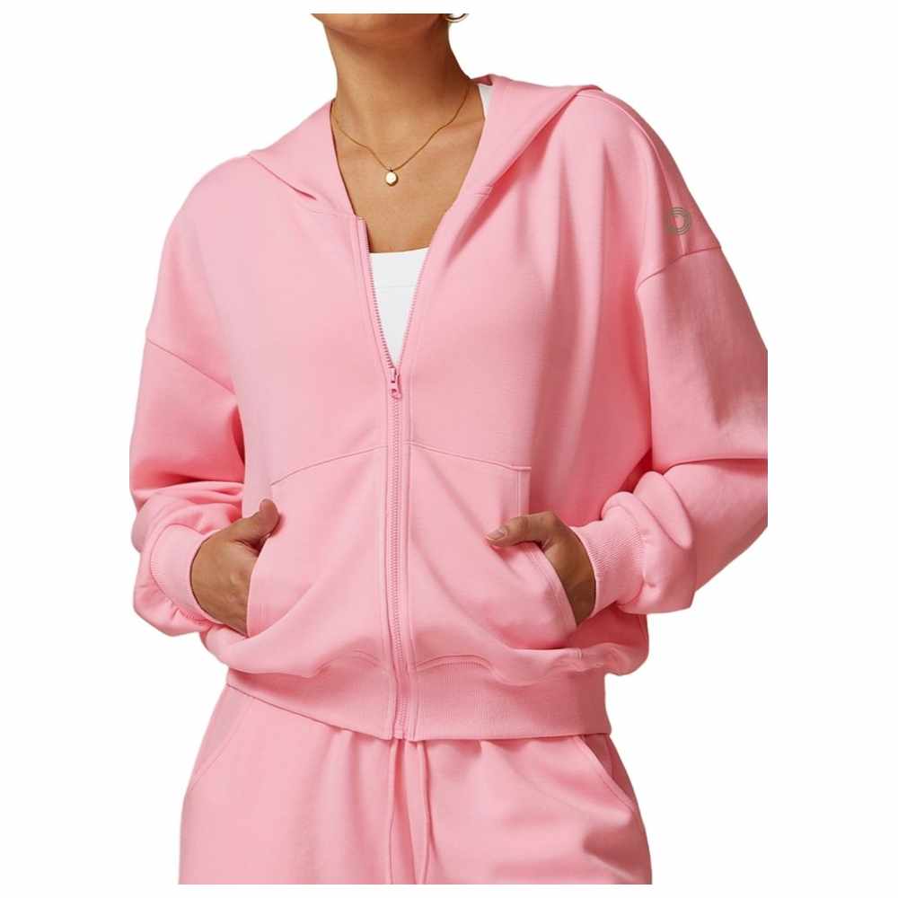 كون - جاكيت نسائي خفيف واسع - زهري