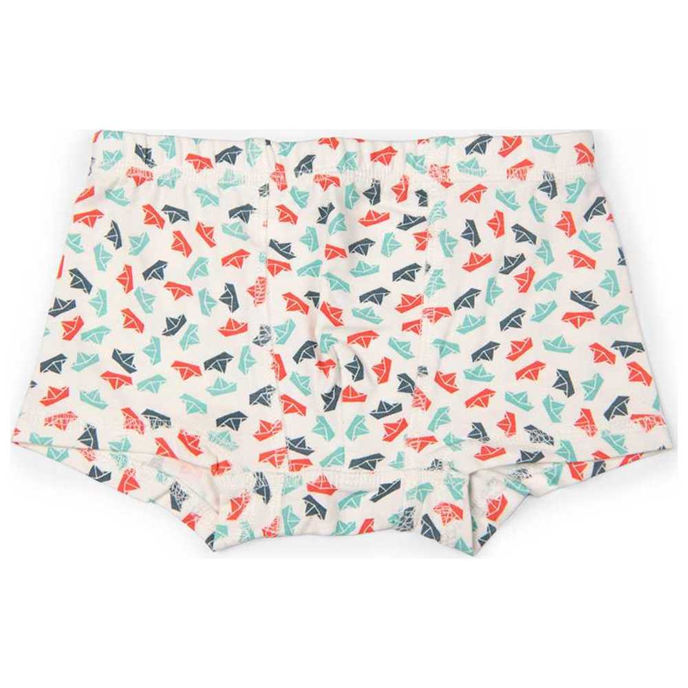 Keebee - Boy's Paper Boat Print Soft & Comfortable Boxers - Pack of 4