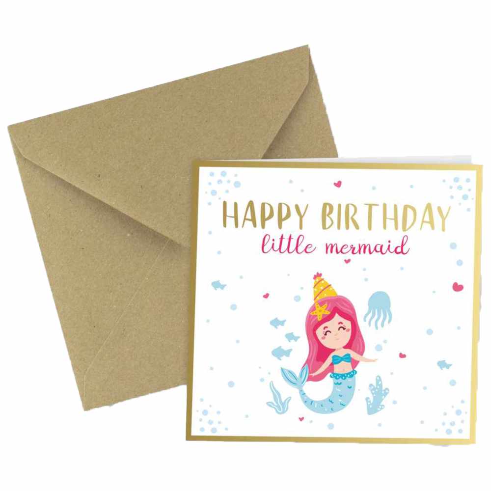 Share The Love - Happy Birthday Little Mermaid Greeting Card