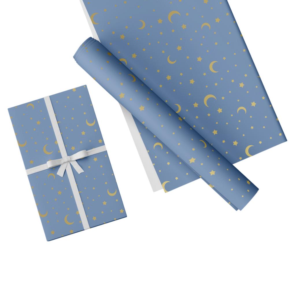 Share The Love - Gift Wrapping Paper Pack - Sky Themed Blue