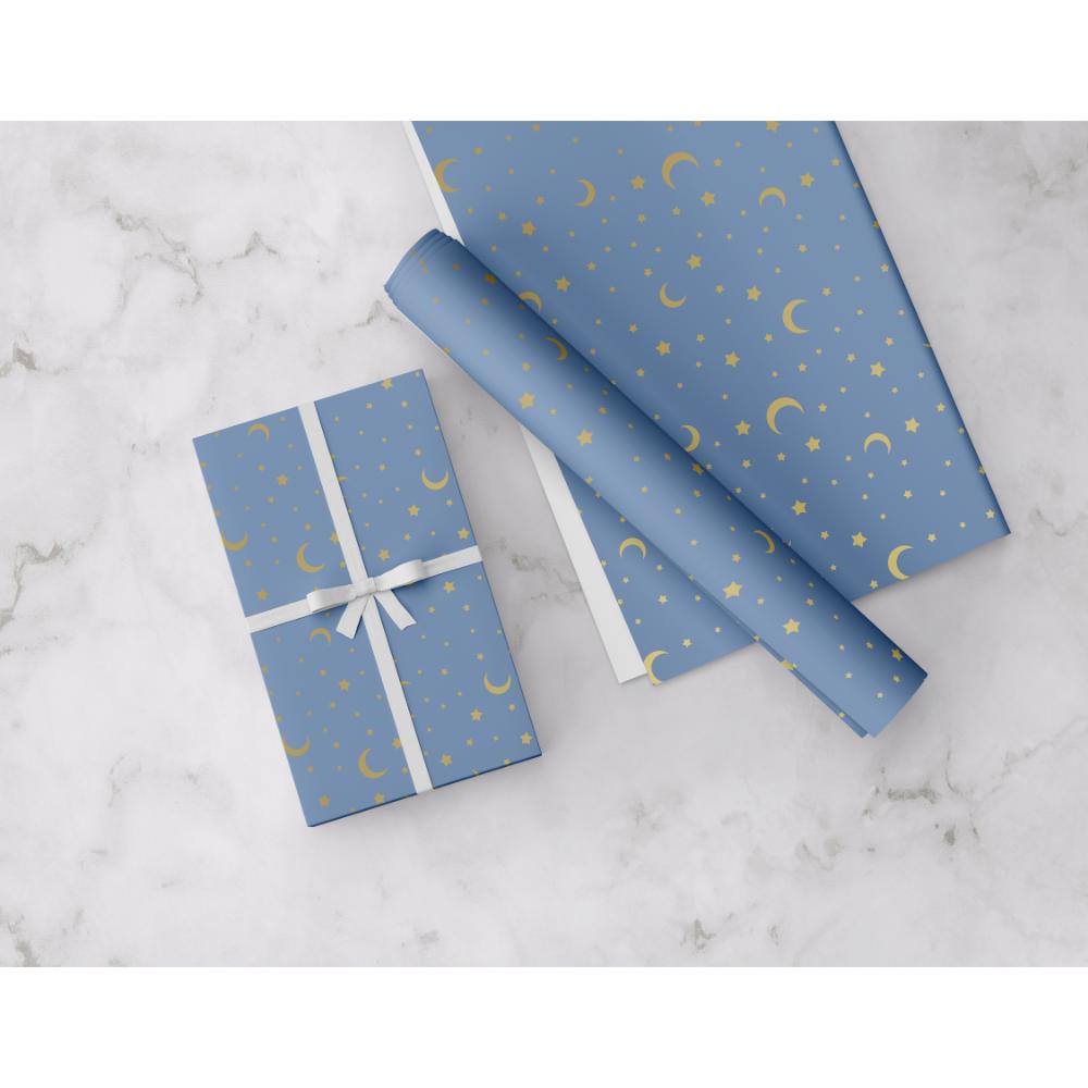 Share The Love - Gift Wrapping Paper Pack - Sky Themed Blue