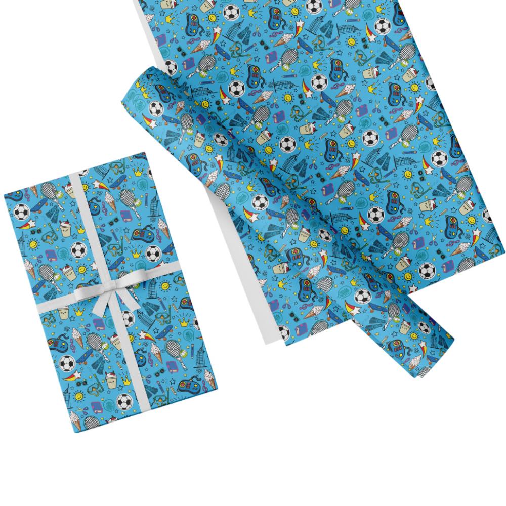 Share The Love - Gift Wrapping Paper Pack - SPORTY KIDS WRAPPING PAPER