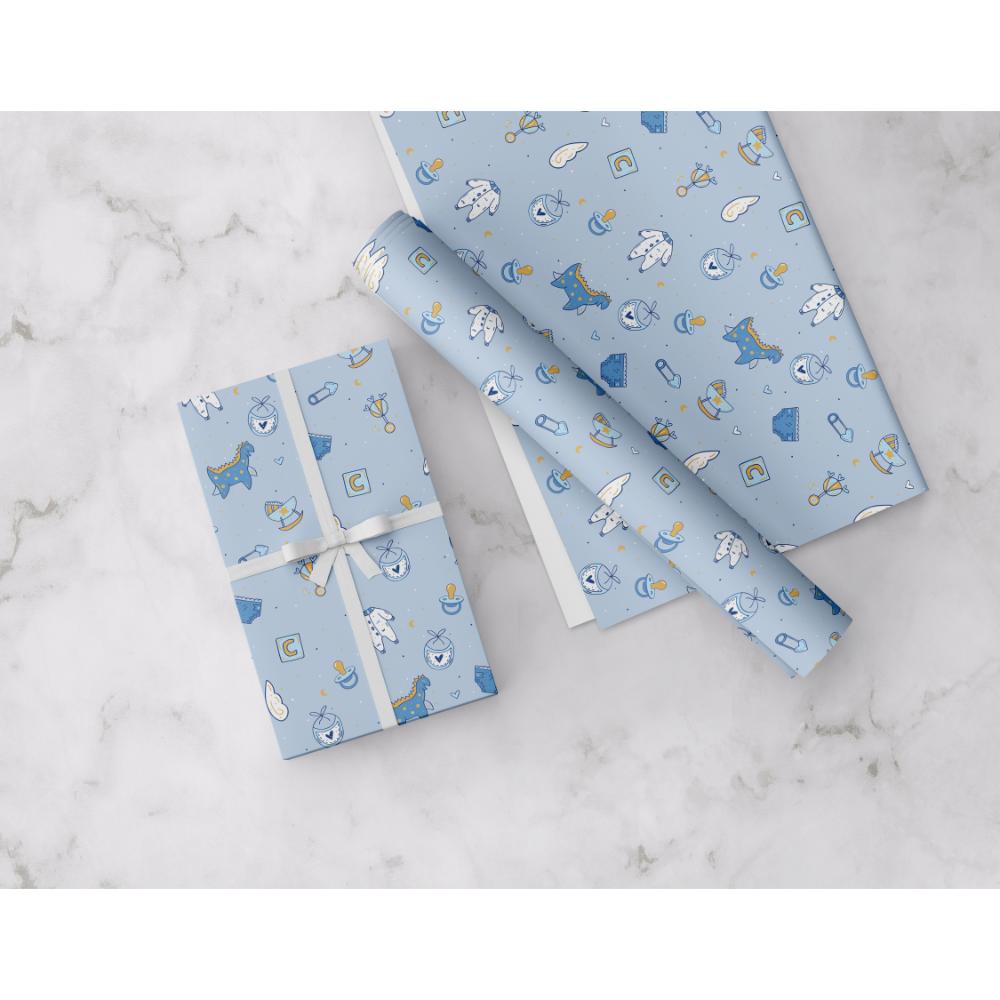 Share The Love - Gift Wrapping Paper Pack - NEW BORN - BOY WRAPPING PAPER