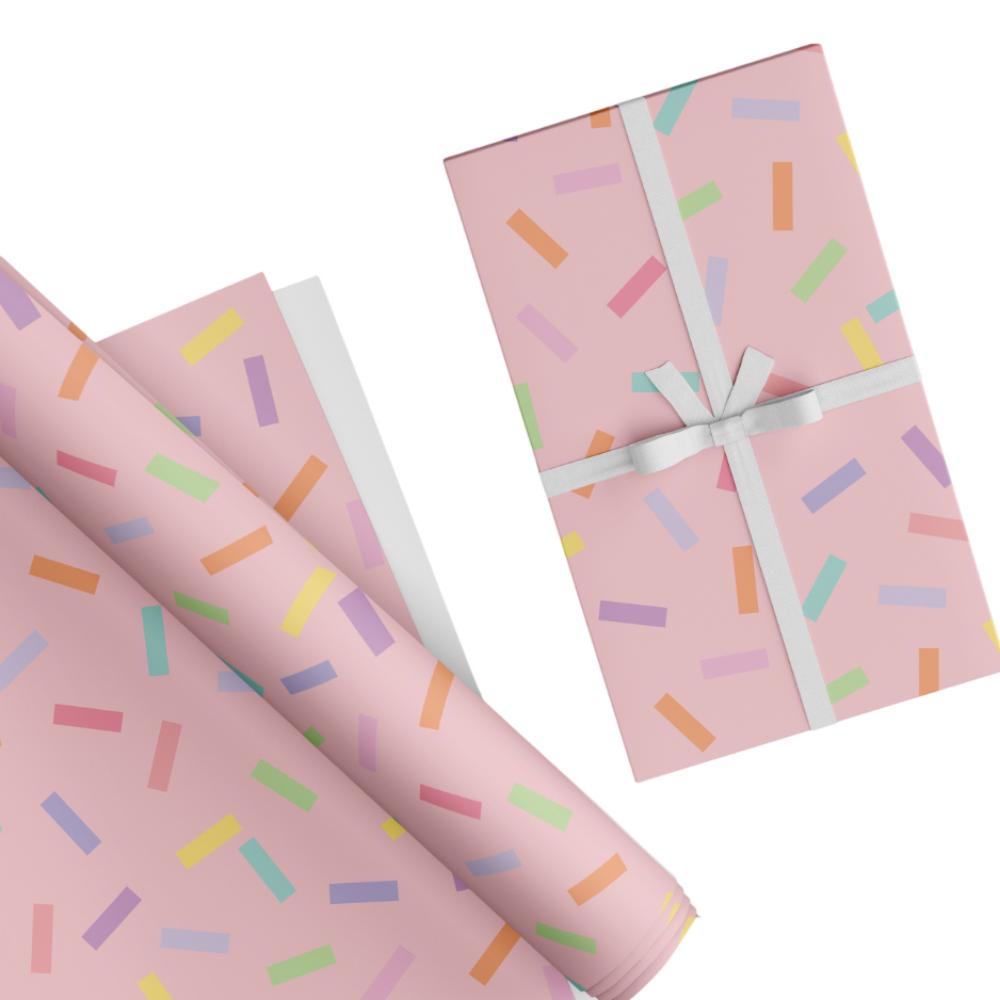 Share The Love - Gift Wrapping Paper Pack - Confetti - Pink