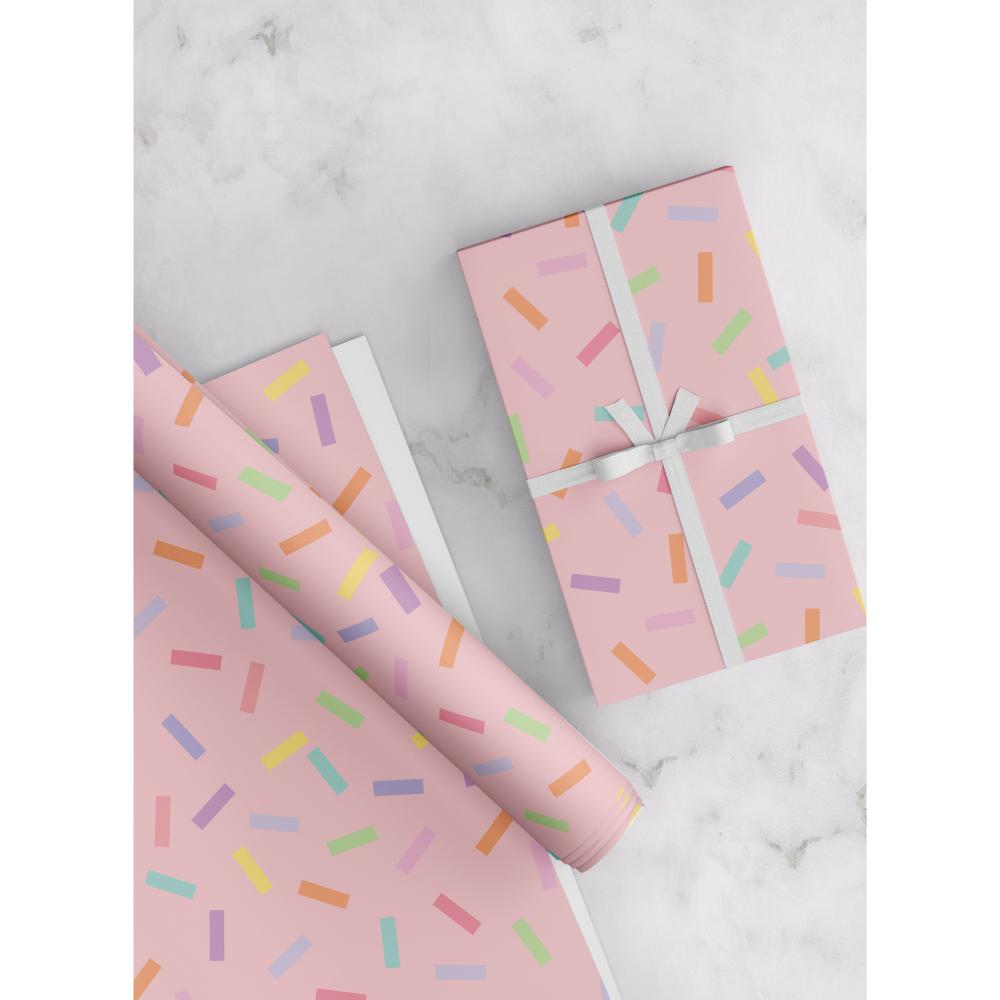 Share The Love - Gift Wrapping Paper Pack - Confetti - Pink