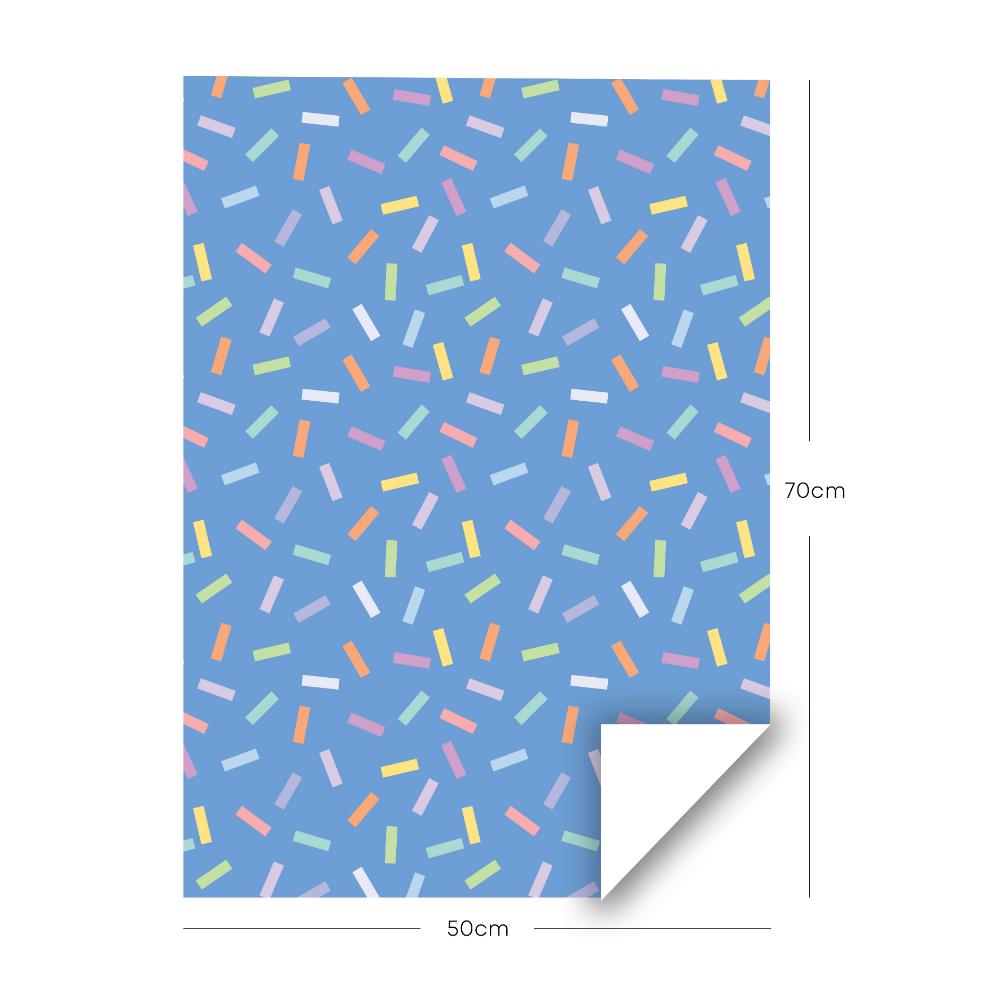 Share The Love - Gift Wrapping Paper Pack - Confetti - Blue