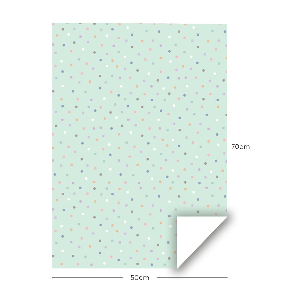 Share The Love - Gift Wrapping Paper Pack - Dots - Mint Green