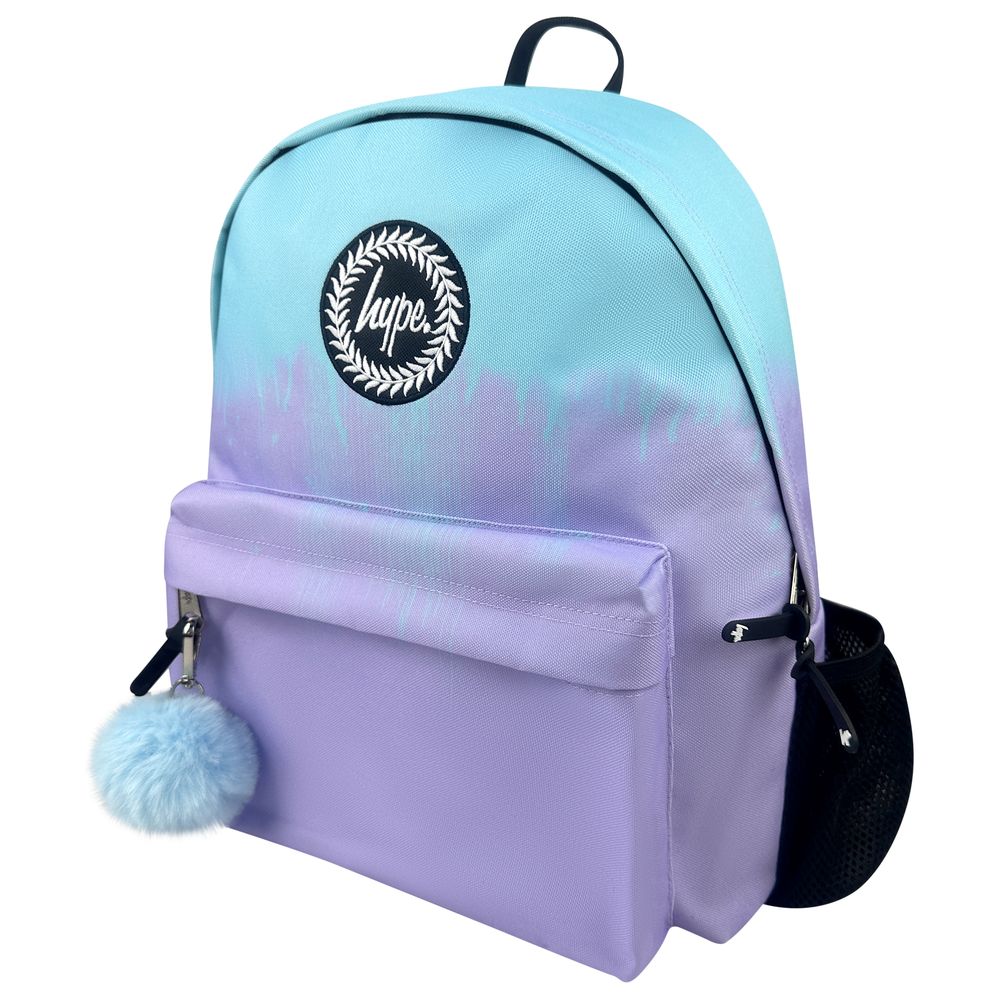 هايب - شنطة ظهر - قطرات أرجوانية وزرقاء - 16.5 بوصة