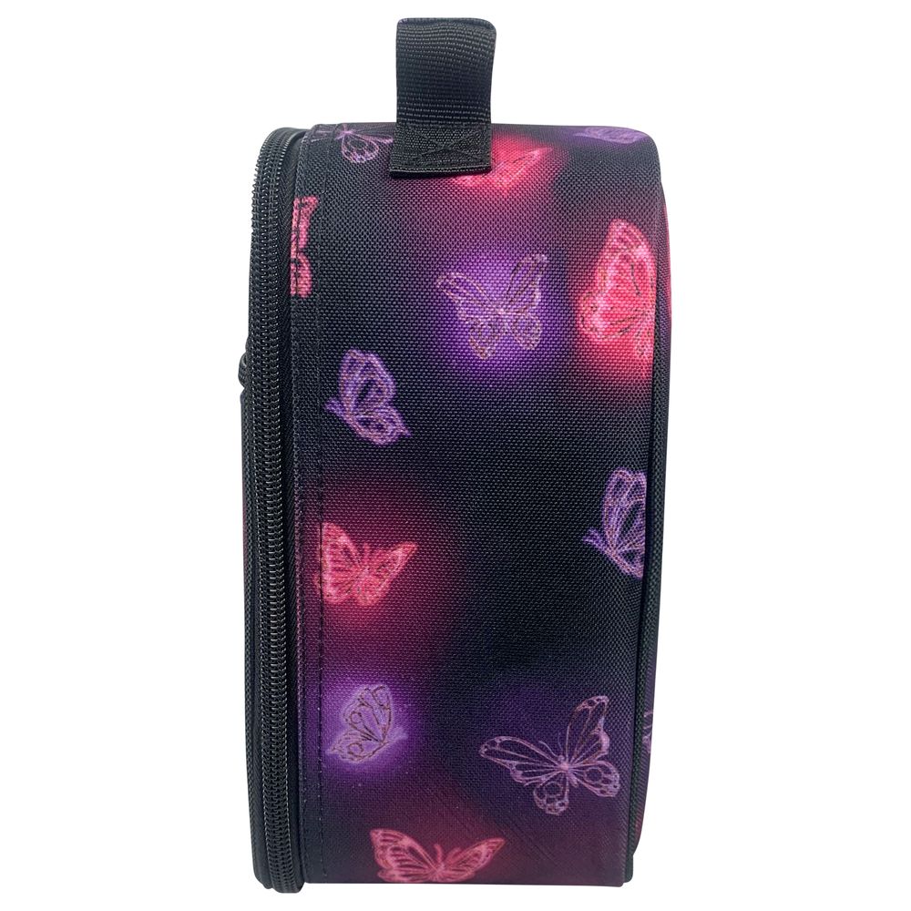 هايب - شنطة غداء معزولة - فراشة متوهجة وردية وأرجوانية