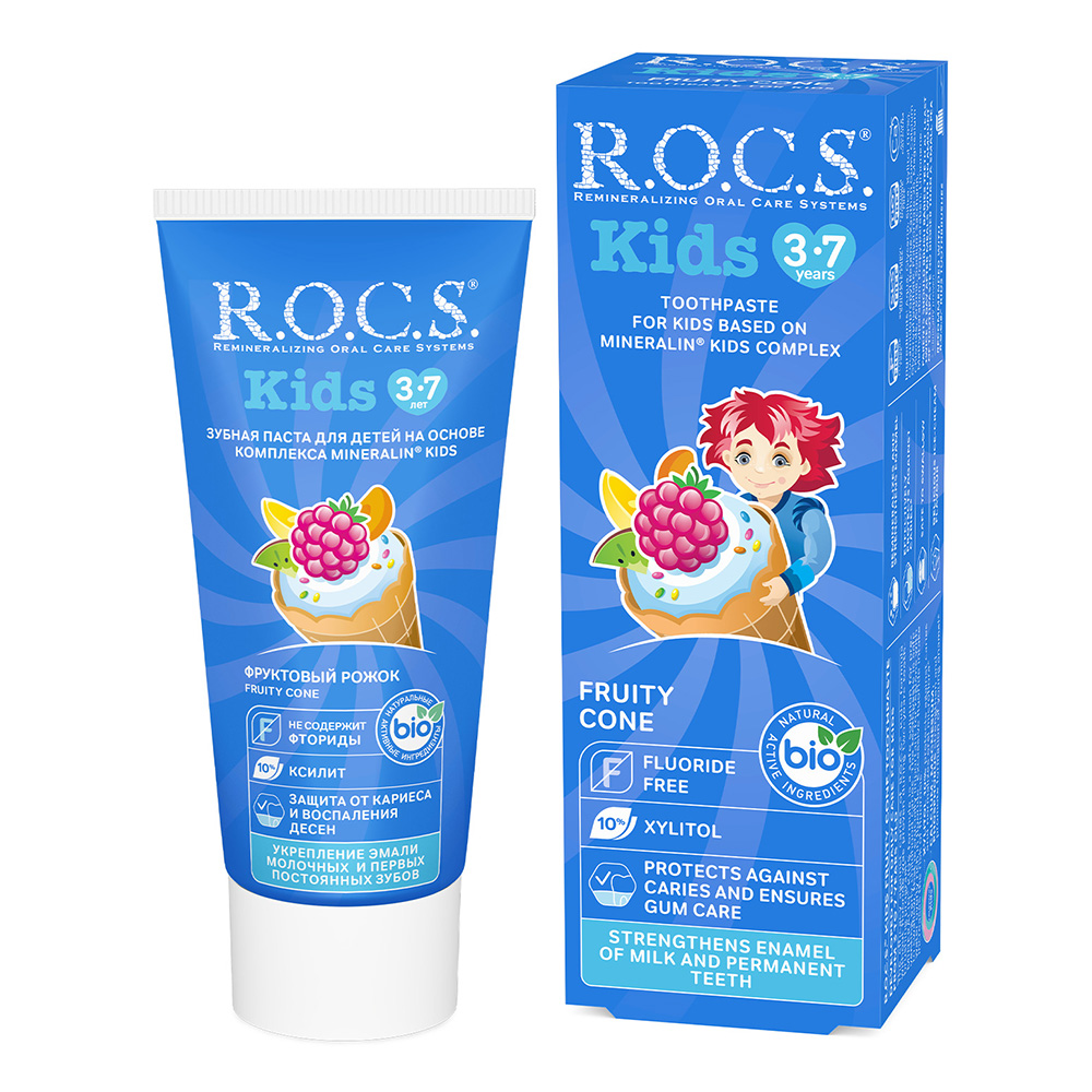 روكس - معجون أسنان للأطفال - مخروط الفواكه - 45 جم