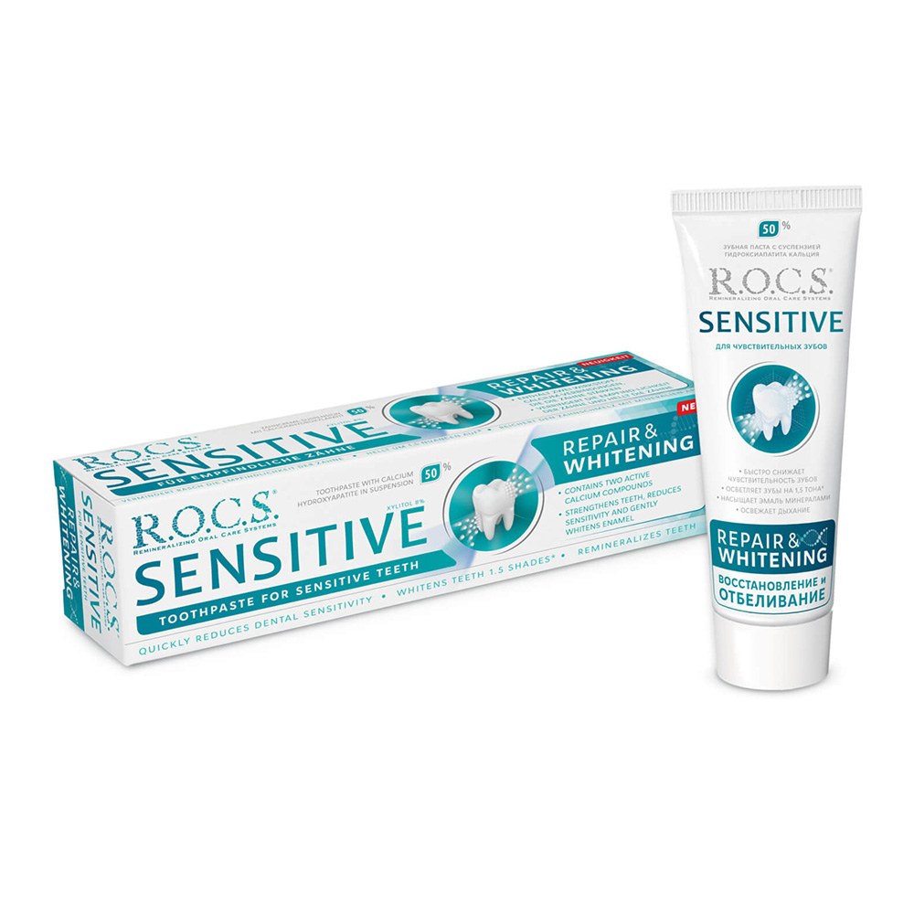 روكس - معجون أسنان لإصلاح وتبييض الأسنان الحساسة - 94 جم