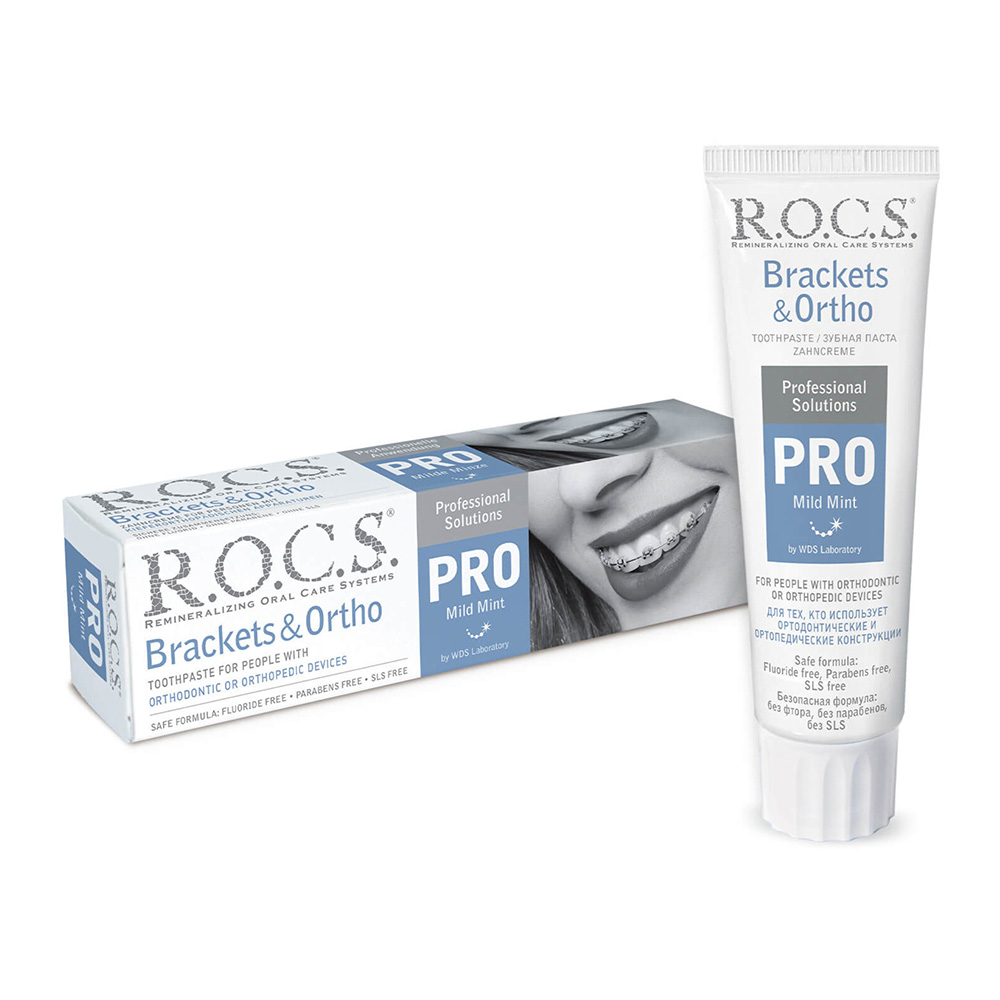 روكس - معجون أسنان برو براكتس آند أورثو - بنكهة النعناع الخفيف - ١٣٥ جم