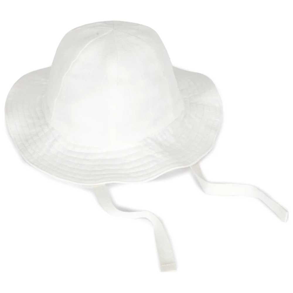 اندر ذا نايل - قبعة شمسية من الموسلين العضوي للأطفال - أبيض