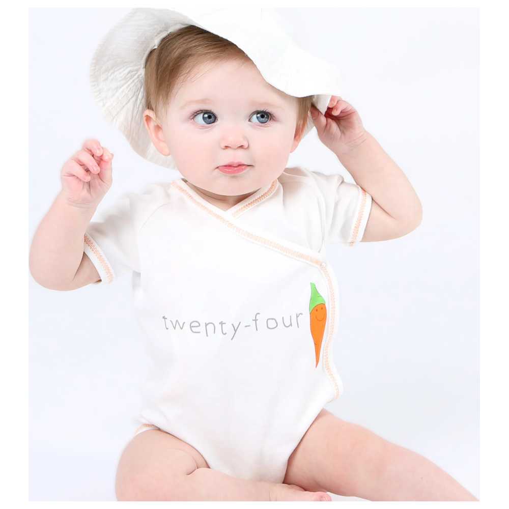 اندر ذا نايل - قبعة شمسية من الموسلين العضوي للأطفال - أبيض