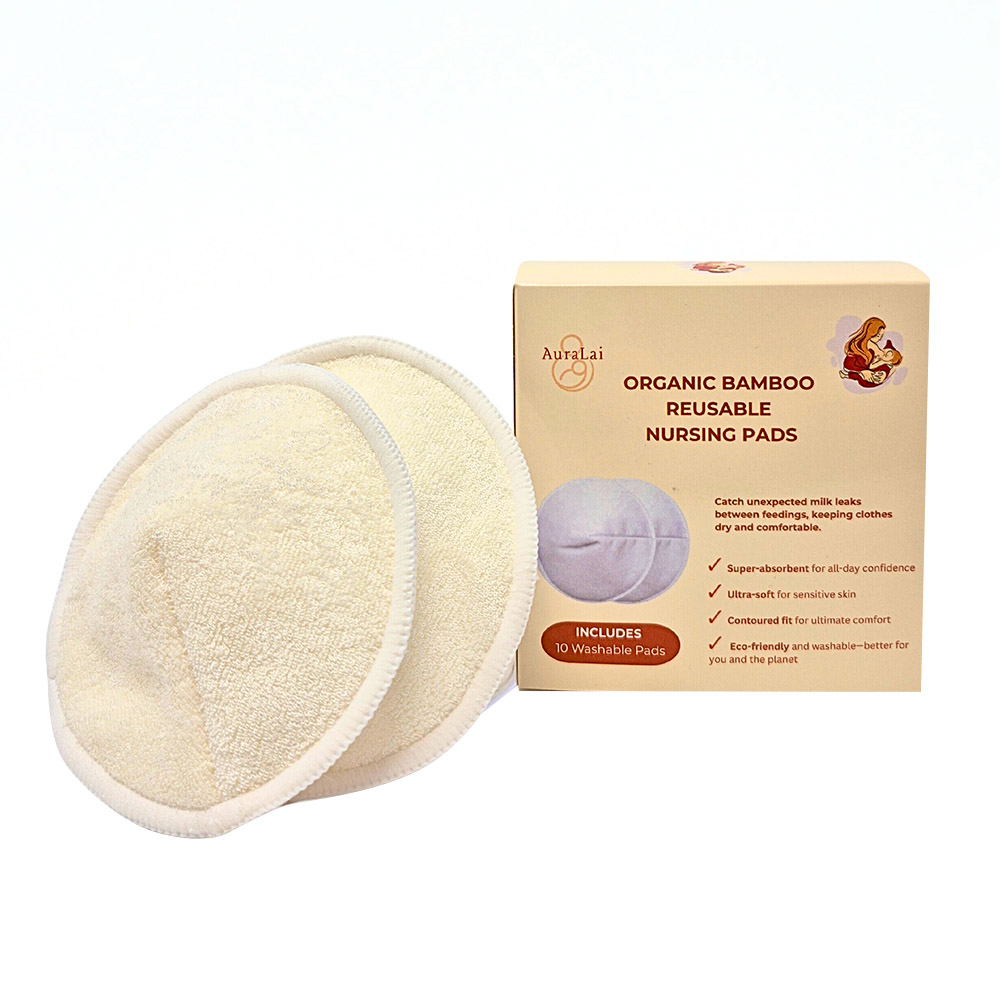 AuraLai - Organic Reusable Breast Pads - 10 Pcs