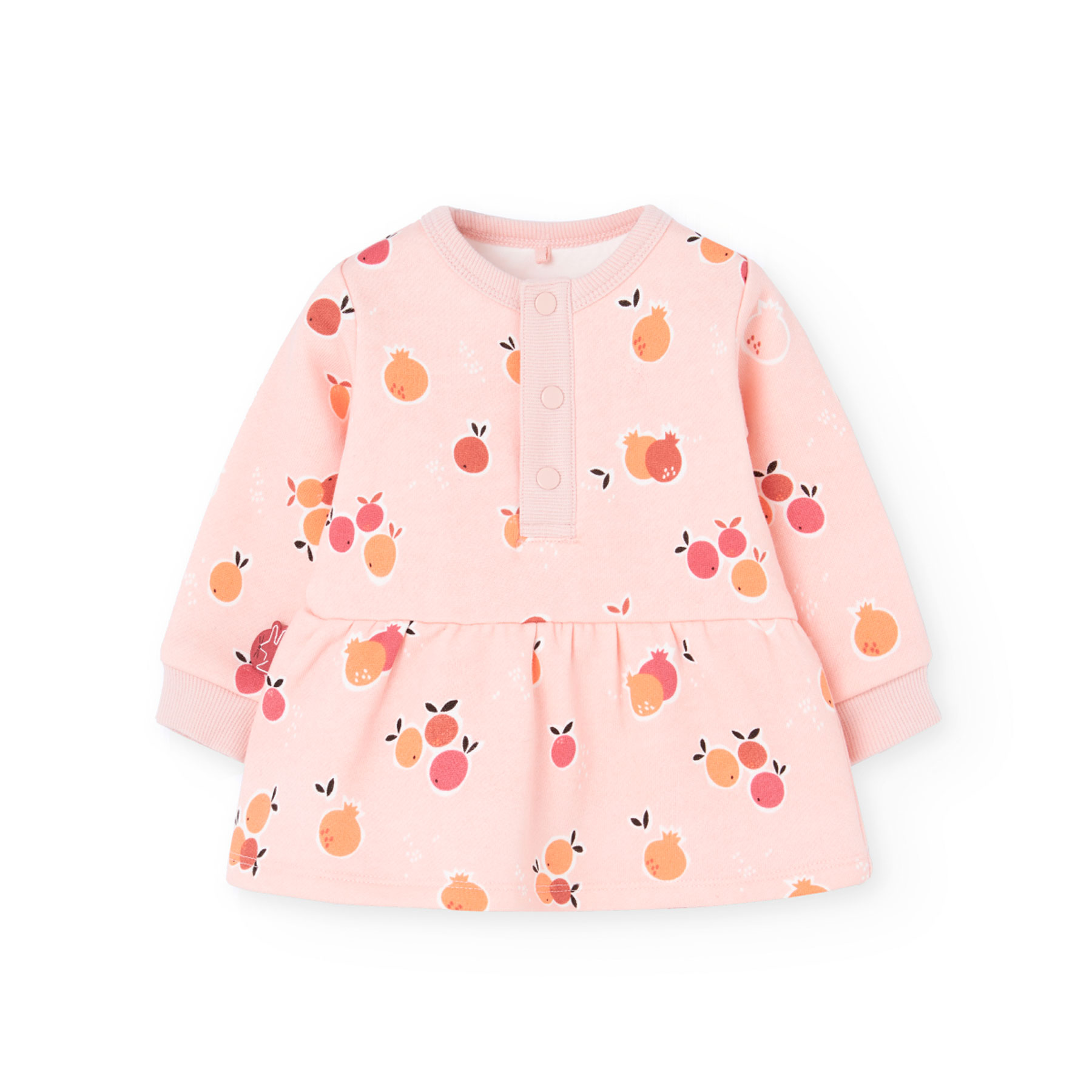 Boboli - Baby Girl's Full Sleeve Strawberry Printed Dress - Pink