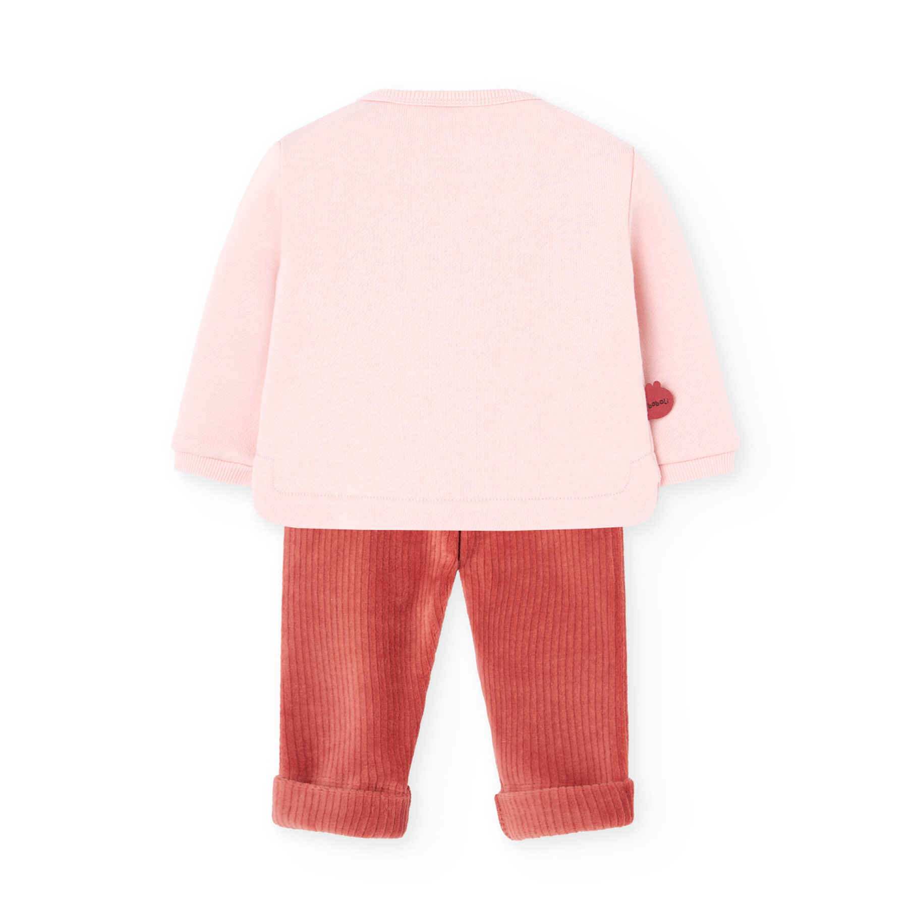 Boboli - 2pc-Set - Baby Girl's Animal Printed Knitted T-Shirt & Pants - Pink