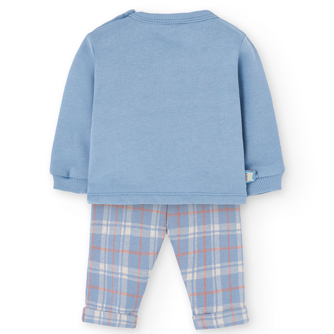 Boboli - 2pc- Set - Baby Girl's Animal Printed Knitted Jumper & Leggings - Blue