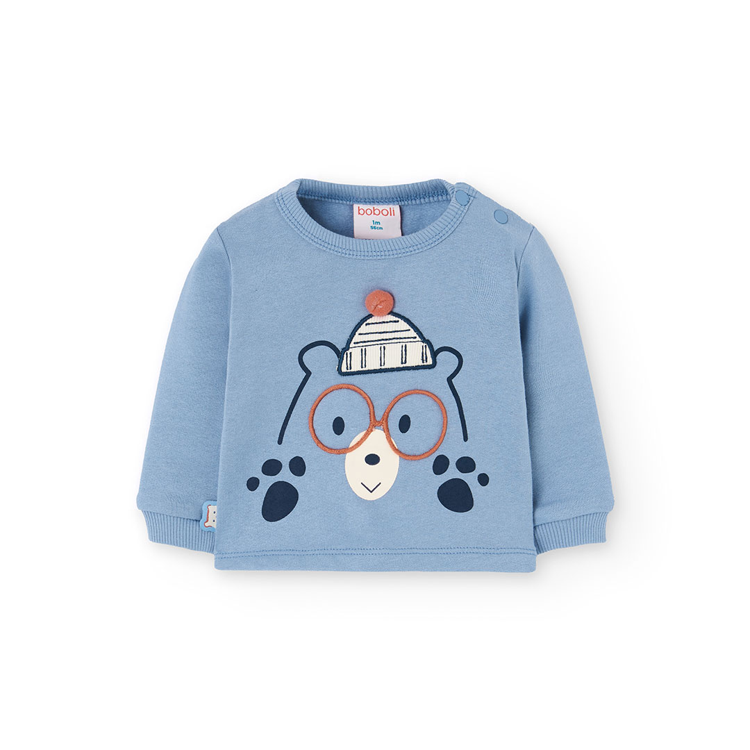 Boboli - 2pc- Set - Baby Girl's Animal Printed Knitted Jumper & Leggings - Blue