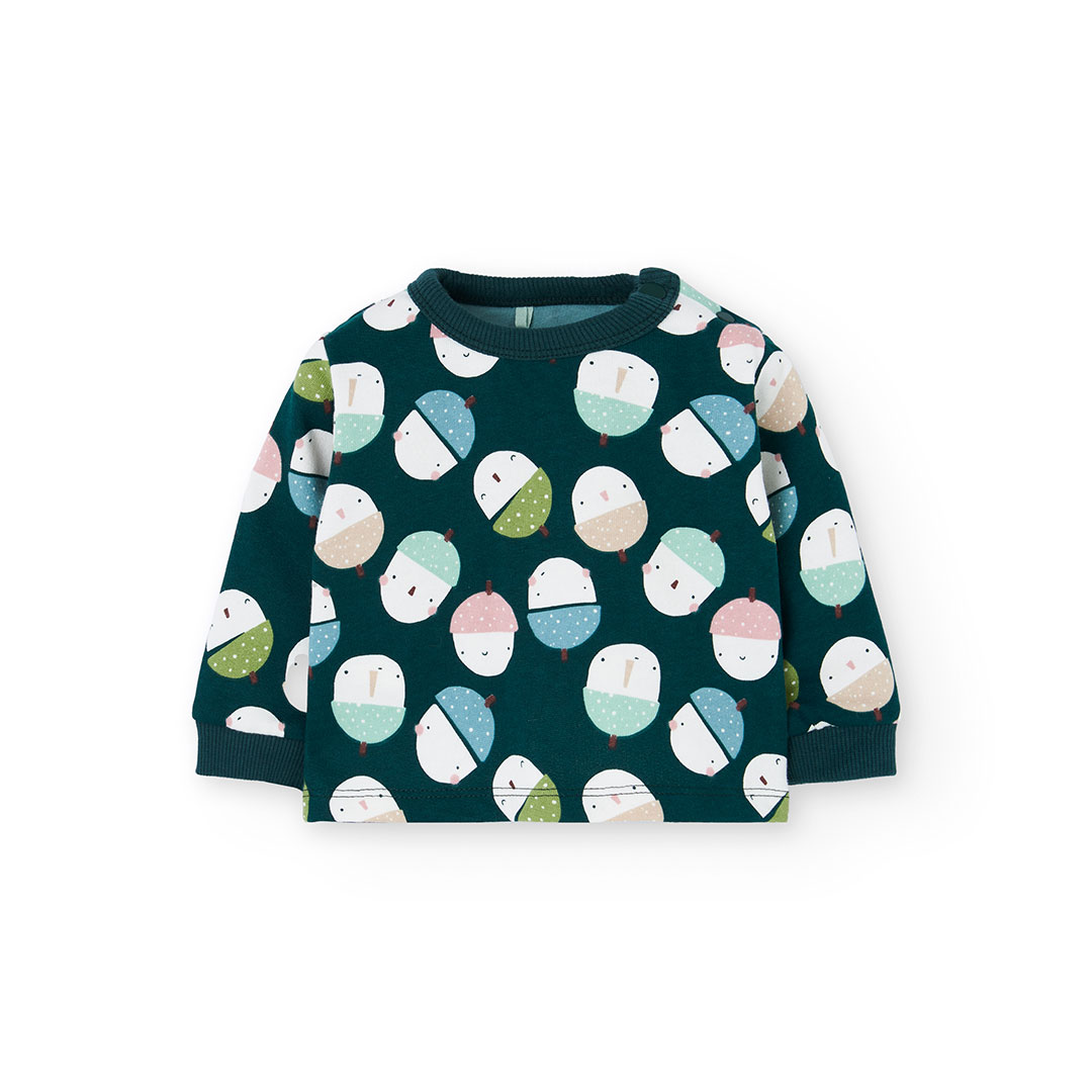 Boboli - 2pc-Set - Baby Girl's Smiling Acorn Printed Sweatshirt & Trousers