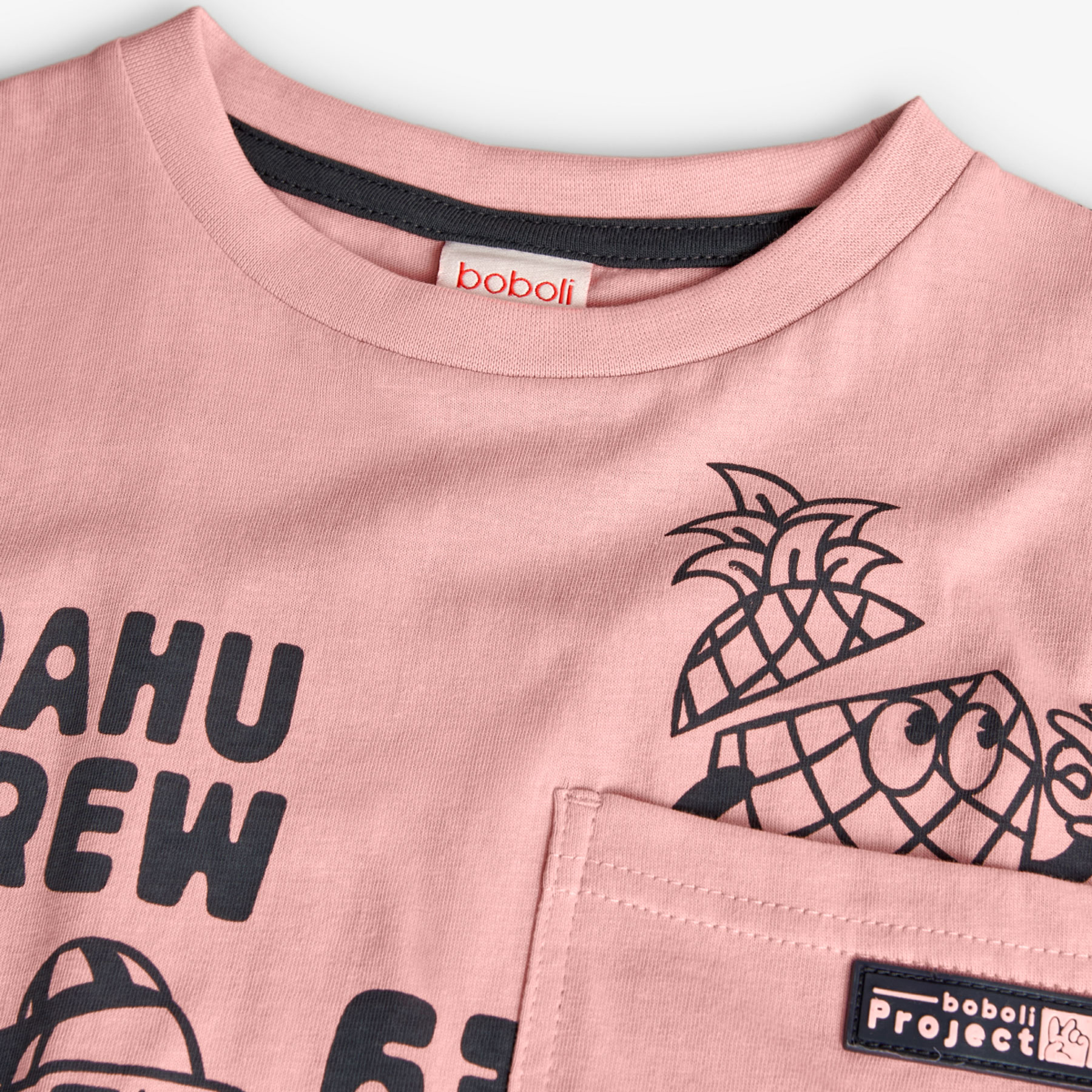 Boboli - Boy's Knitted Short Sleeve T-Shirt - Pink