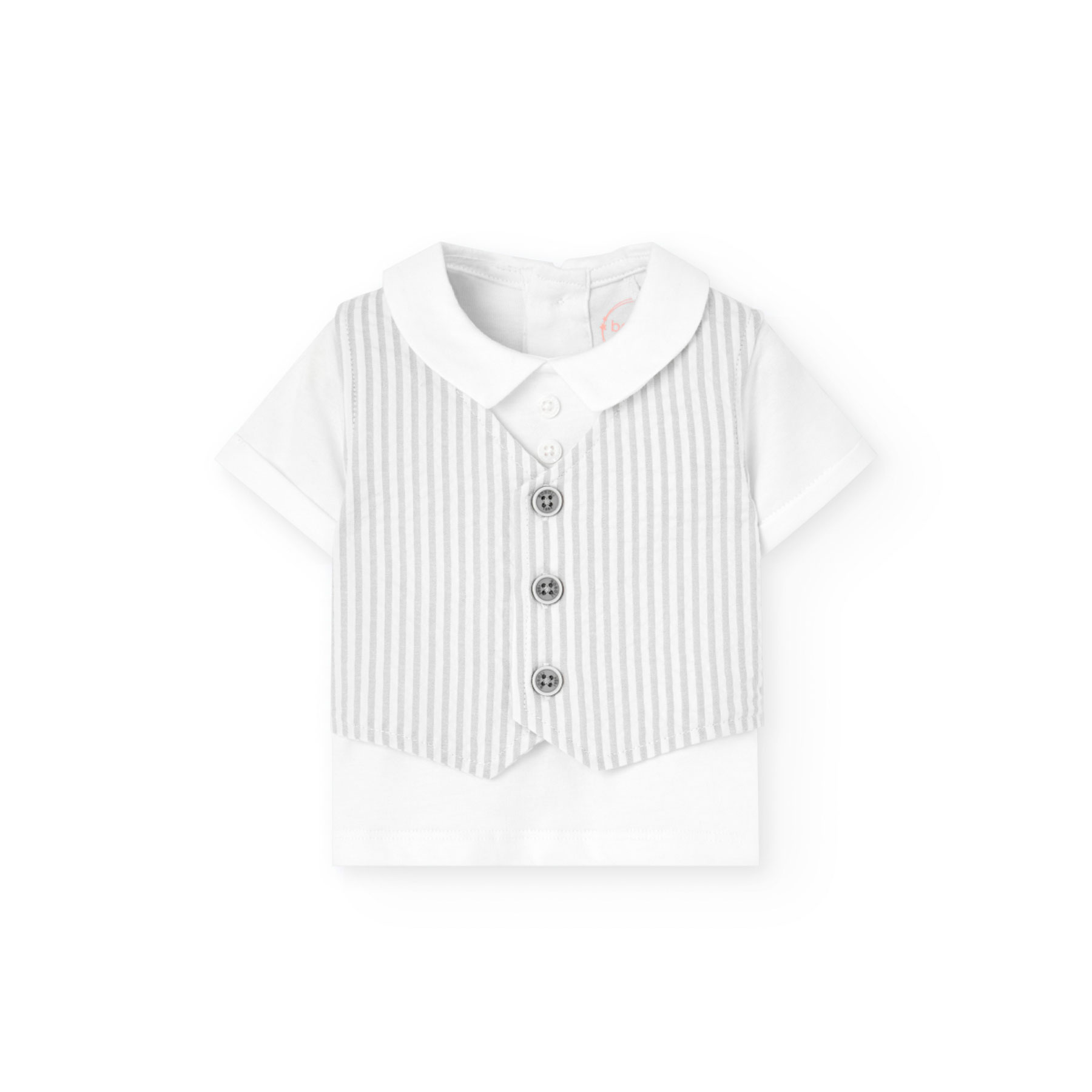 Boboli - 3pc-Set - Baby Boy's Poplin Waistcoat, Shirt & Shorts - Grey