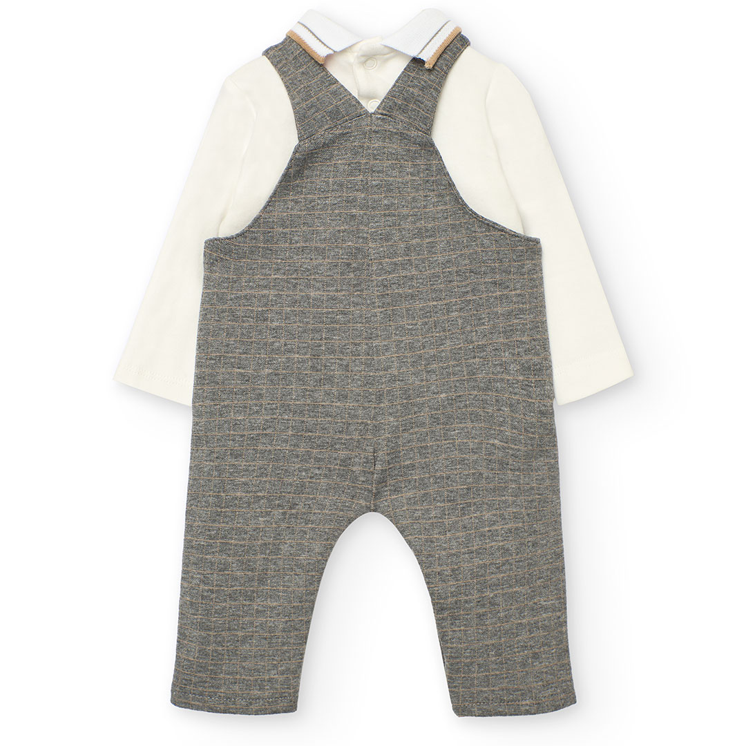 Boboli - 2pc-Set - Baby Girl's Knitted T-Shirt & Romper - Grey