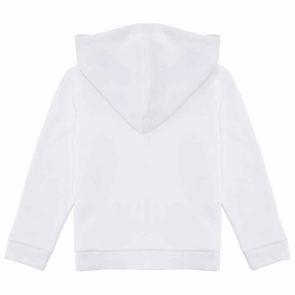 Thoub Saghiri - Girl's Hoodie With Zipper - White/Peach