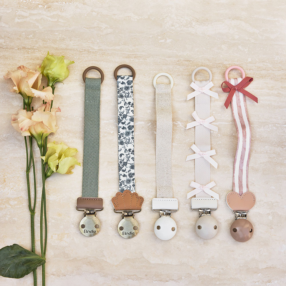Elodie Details Baby Pacifier Clip - Hazy Jade