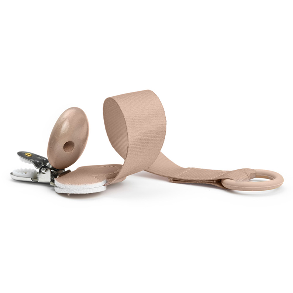 Elodie Details Baby Wooden Heart Pacifier Clip - Blushing Pink