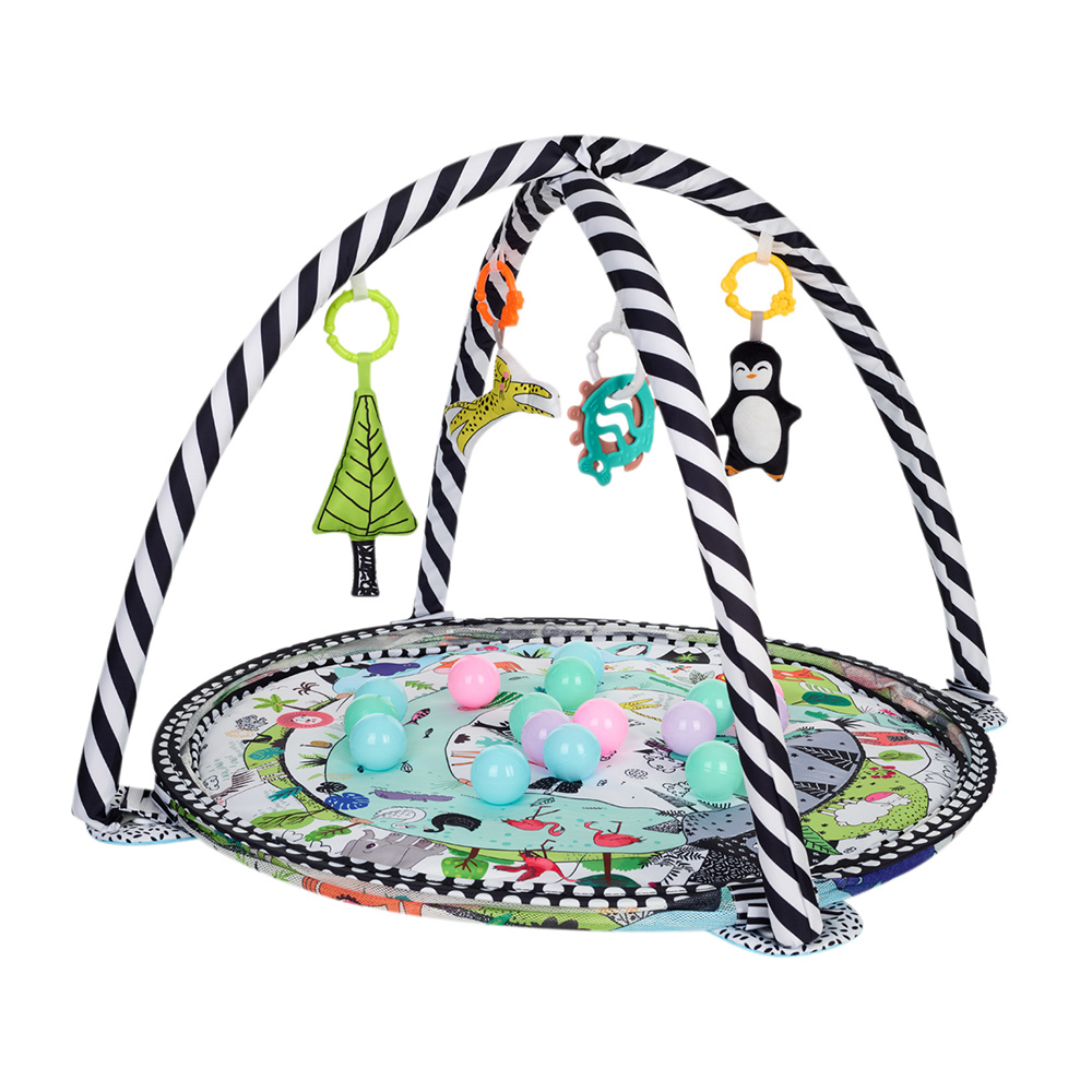 Kikkaboo - Animals World Baby Playmat With 30 Balls