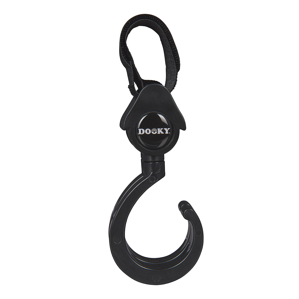 Dooky 360-Degree Buggy Hooks - Black - 2 Pc Set