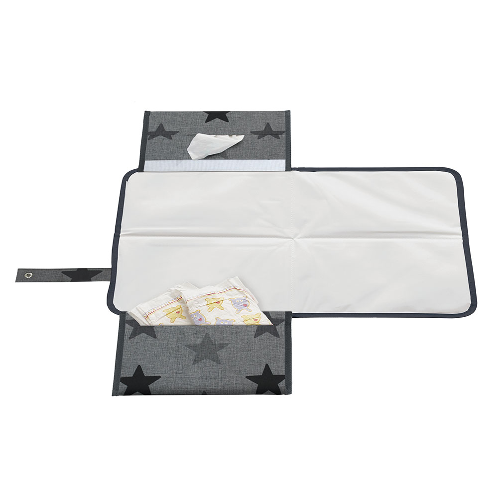 دوكي - مجموعة تغيير حفاضات الأطفال 3 في 1 - نجوم رمادية