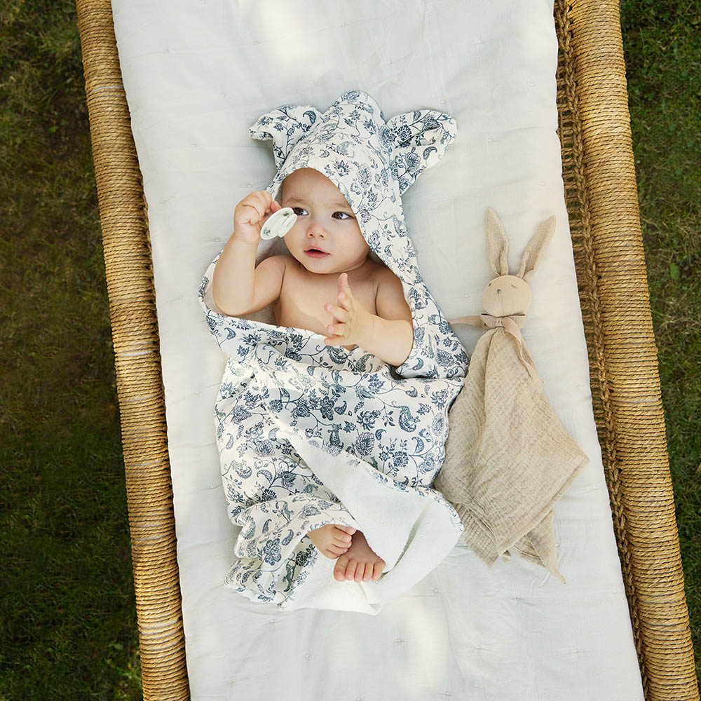 Elodie Details Baby Hooded Towel - Garden Leo Toile