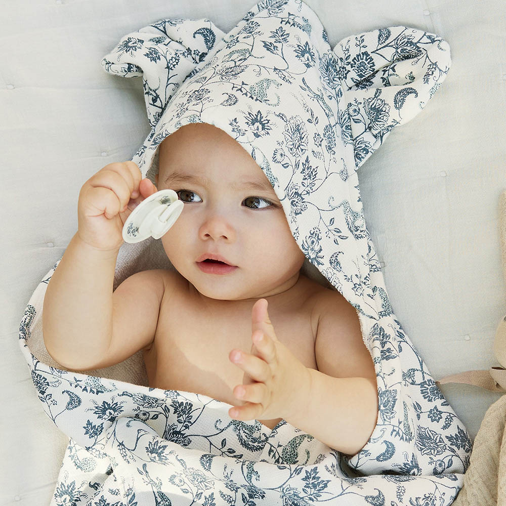Elodie Details Baby Hooded Towel - Garden Leo Toile
