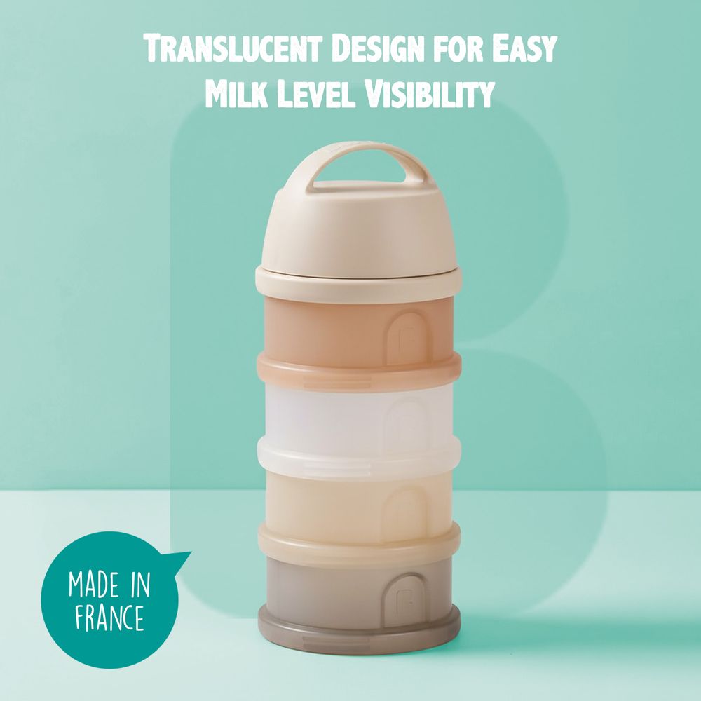 بيابا - حاوية حليب تركيبة 4 طين شفاف