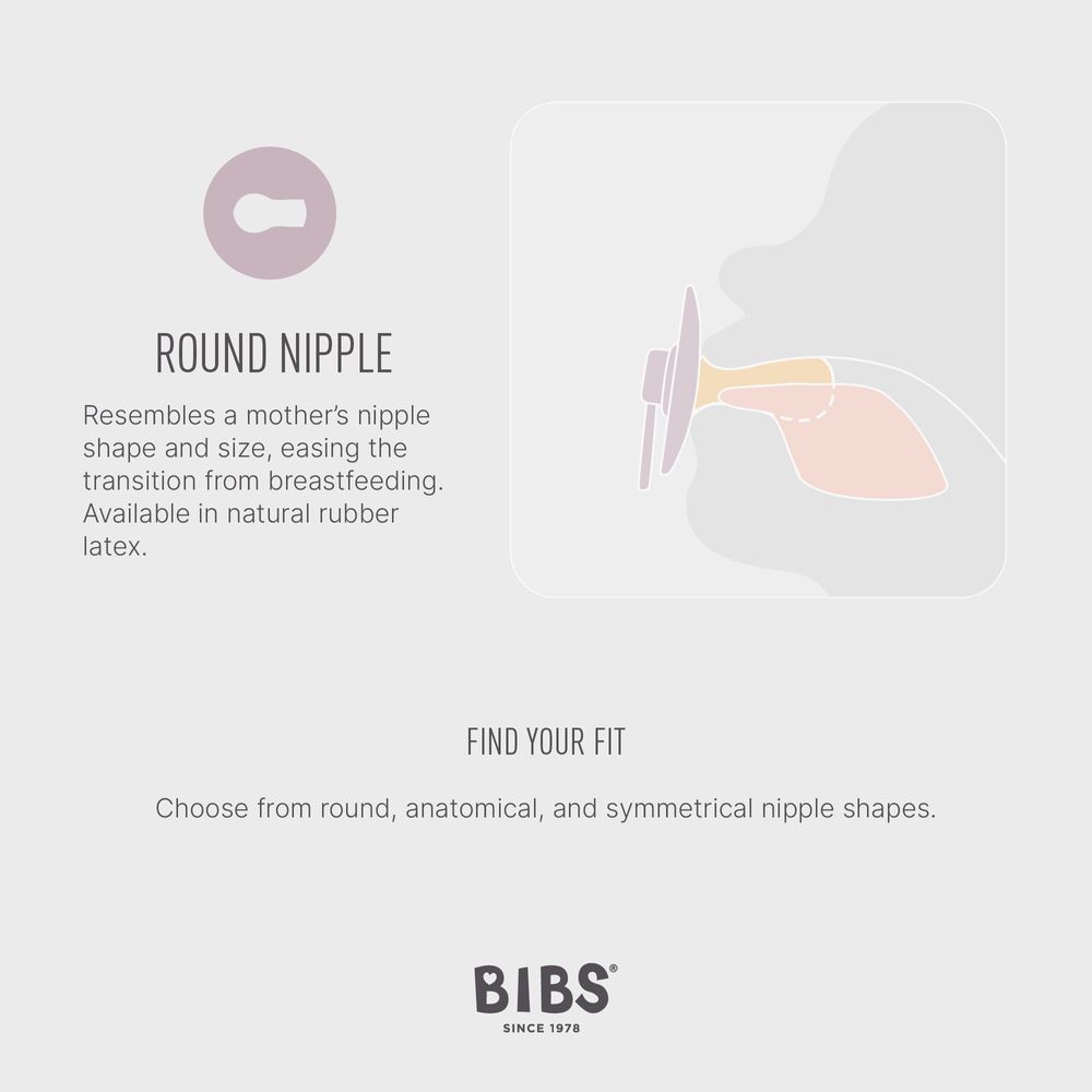 BIBS - X Liberty Boheme Oscar Meadow Latex Size 2 Baby Pacifier 6+M - Pack of 2