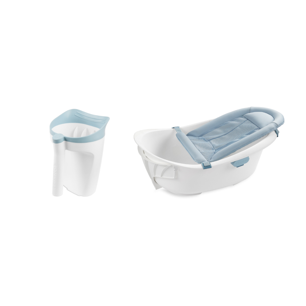 Skip Hop - Wave 4-in-1 Bath Tub + Wave Waterfall Rinser - White/Blue