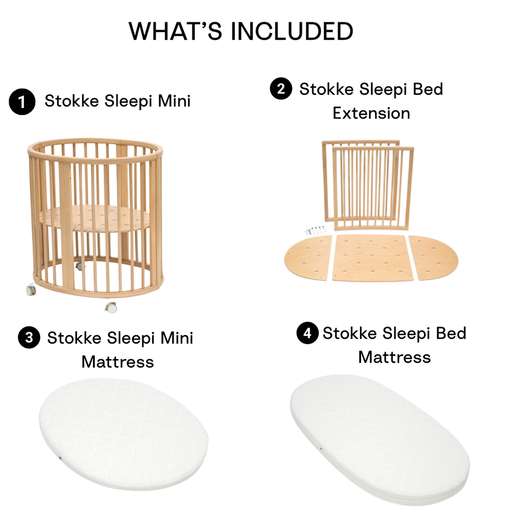 Stokke - Sleepi Mini Bed Set - Extension + Mini Mattress + Bed Mattress