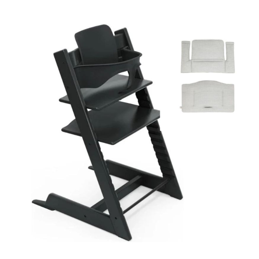 ستوك - كرسي طعام تريب تراب مع مجموعة الرضع ووسادة