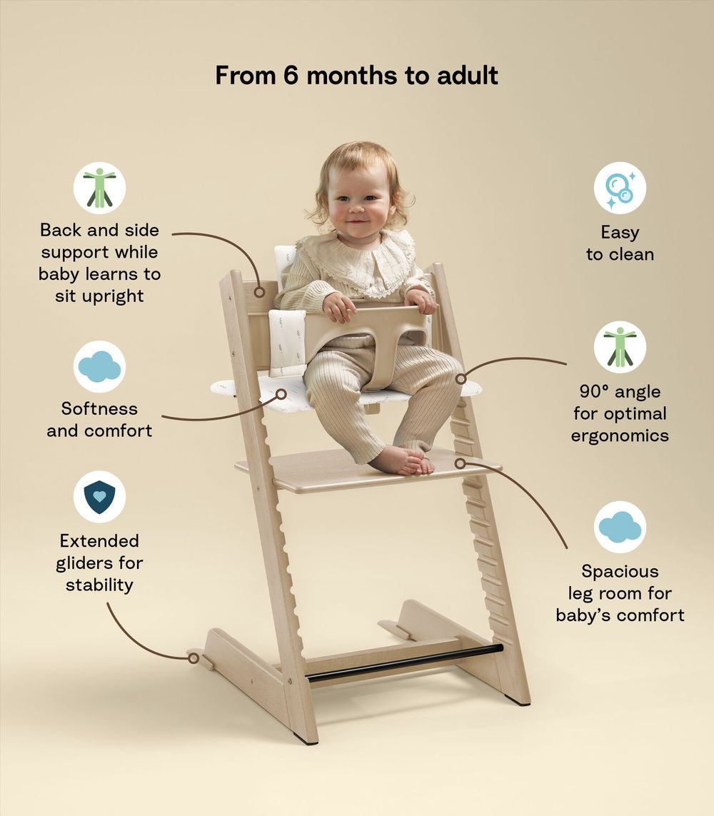 ستوك - كرسي طعام تريب تراب مع مجموعة الرضع ووسادة