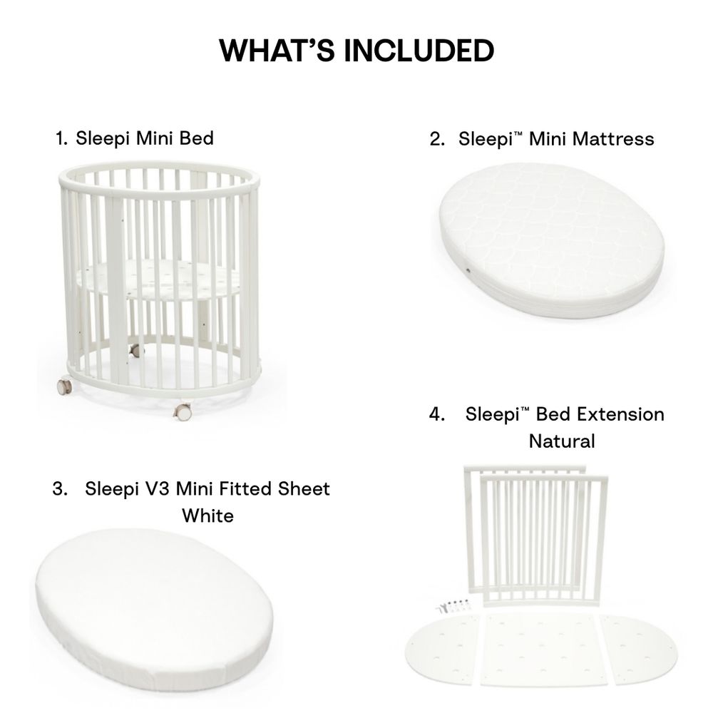 Stokke - Sleepi Mini Bundle With Extension, Mattress & Sheet
