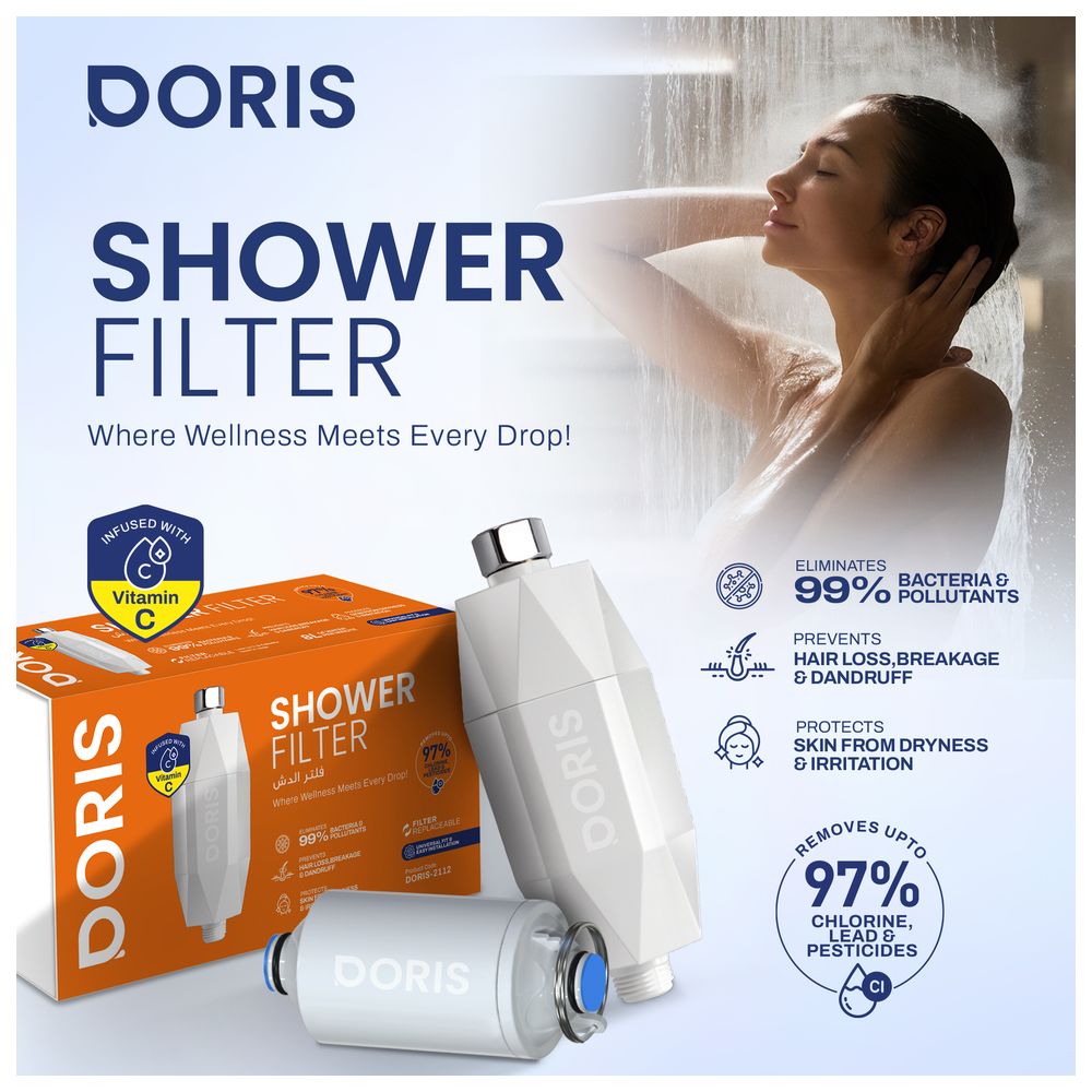 دوريس - فلتر دش بفيتامين سي - أبيض