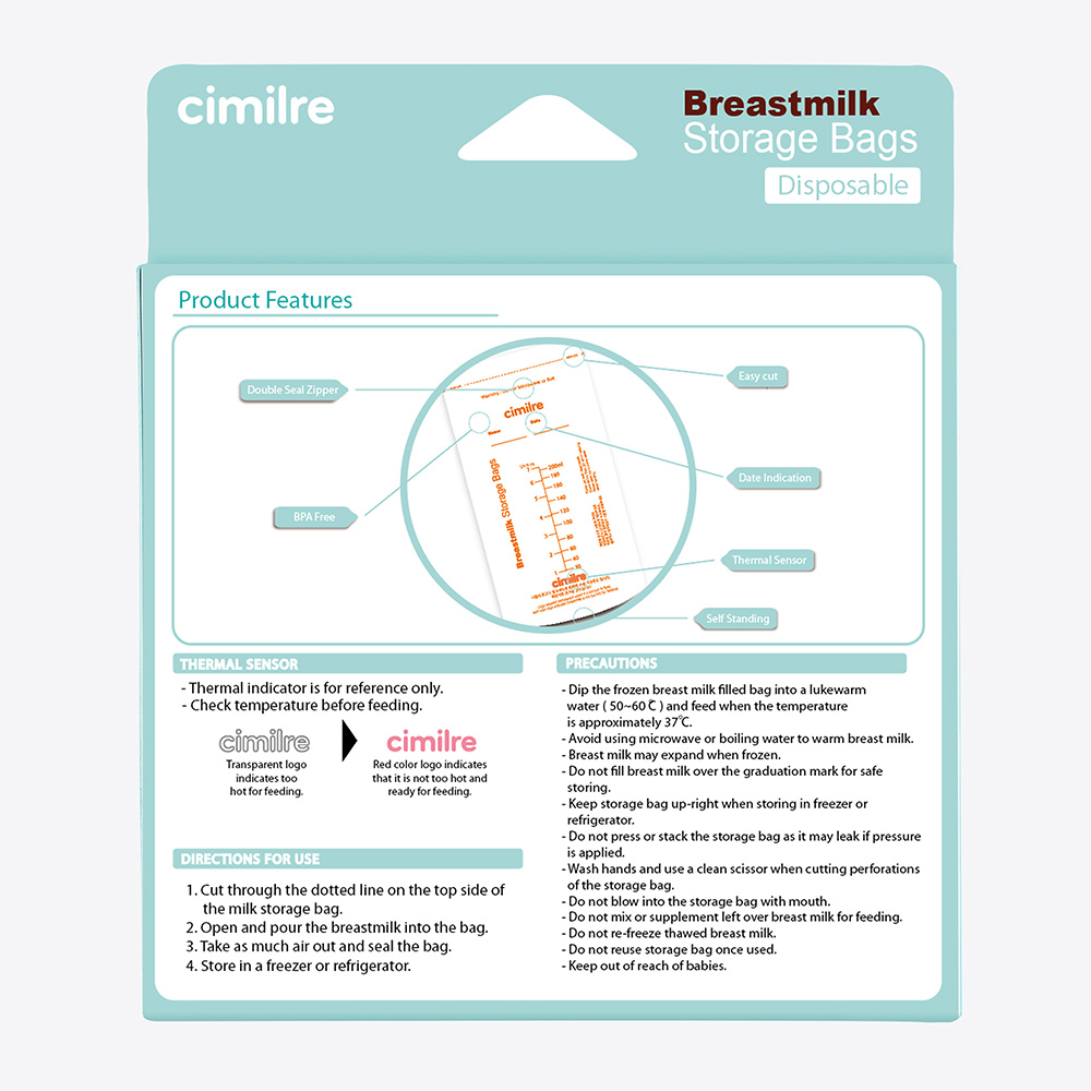 Cimilre - Milk Storage Bag - 30 Pcs