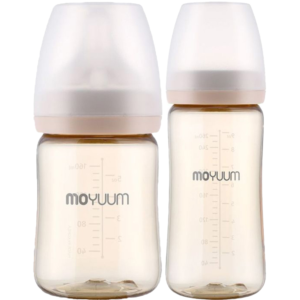 مويوم - رضّاعة للأطفال مع حلمة مناسبة - بيج