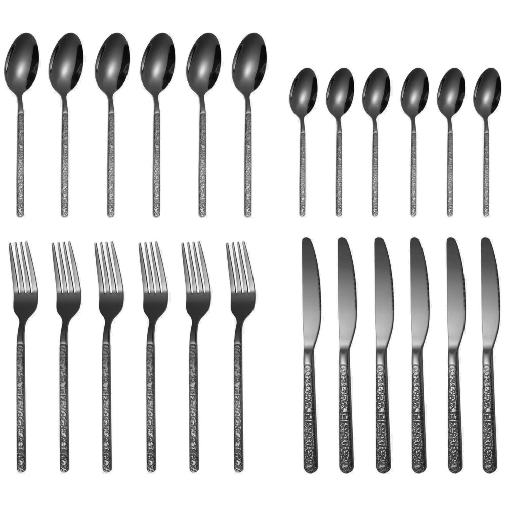 فاف جيت - طقم أدوات مائدة ستانلس ستيل عالي الجودة - عدد 24 