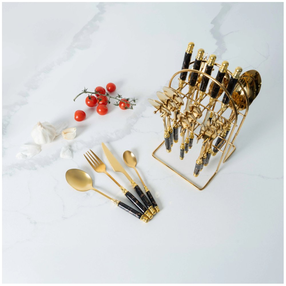 فاف جيت - طقم أدوات مائدة ستانلس ستيل - عدد 24 