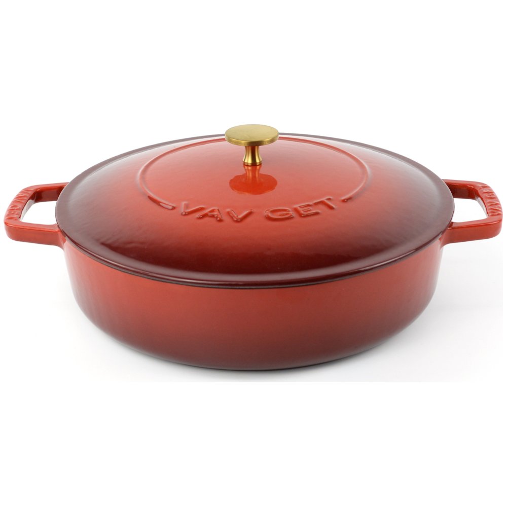 فاف جيت - قدر حديد زهر مطلي بالمينا للطهي البطيء - 28 سم - 3.79 لتر