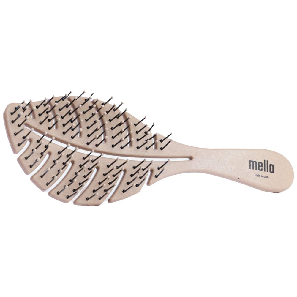 ميلا – فرشاة فك تشابك الشعر - ورقة شجر – بيج